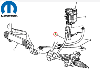 Servolenkung Druckschlauch orig. Mopar Dodge Ram 1500...