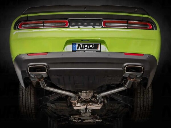 NAP Klappenauspuff (neues Auspuffmodell) mit ECE Typgenehmigung Dodge Challenger 3.6 V6 2015-2023
