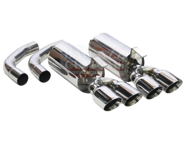 Sportauspuff System Edelstahl mit 90mm Endrohren poliert Corvette C4 5.7 1986-1991