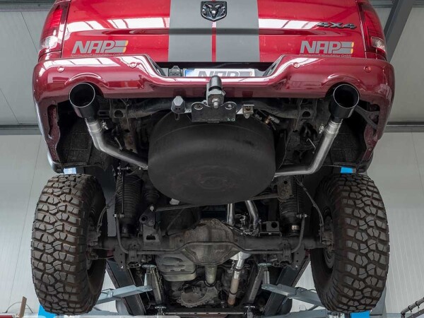 NAP Klappenauspuff mit schwarzen Endrohren Dodge Ram 1500 5.7 DS Gen.4 2009-2024