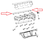 Krümmer Set mit Befestigungsplatten orig.Mopar Ram 1500 2500 5.7 Gen.4 2019-2024 rechts
