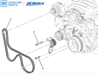 Keilriemen Flachriemen original GM Corvette C7 LT1 2016-2019
