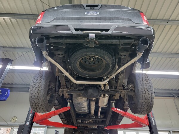 NAP Klappenauspuff mit schwarzen Endrohren Ford F150 5.0 V8 2021-2025